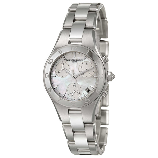 Front view of Baume and Mercier Linea Women's Swiss Quartz (Battery-Powered) Watch MOA10012