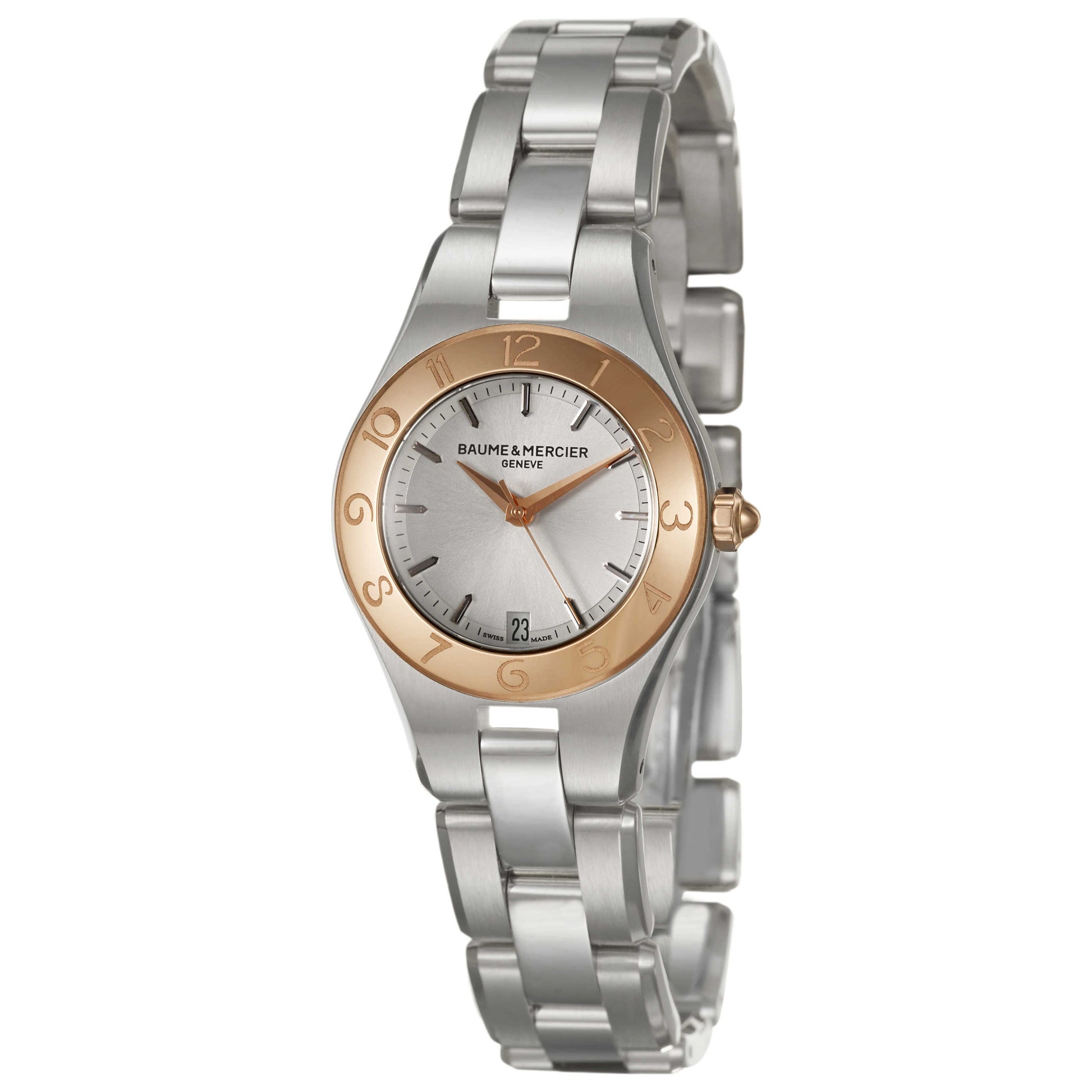 Front view of Baume and Mercier Linea Women's Swiss Quartz (Battery-Powered) Watch MOA10014
