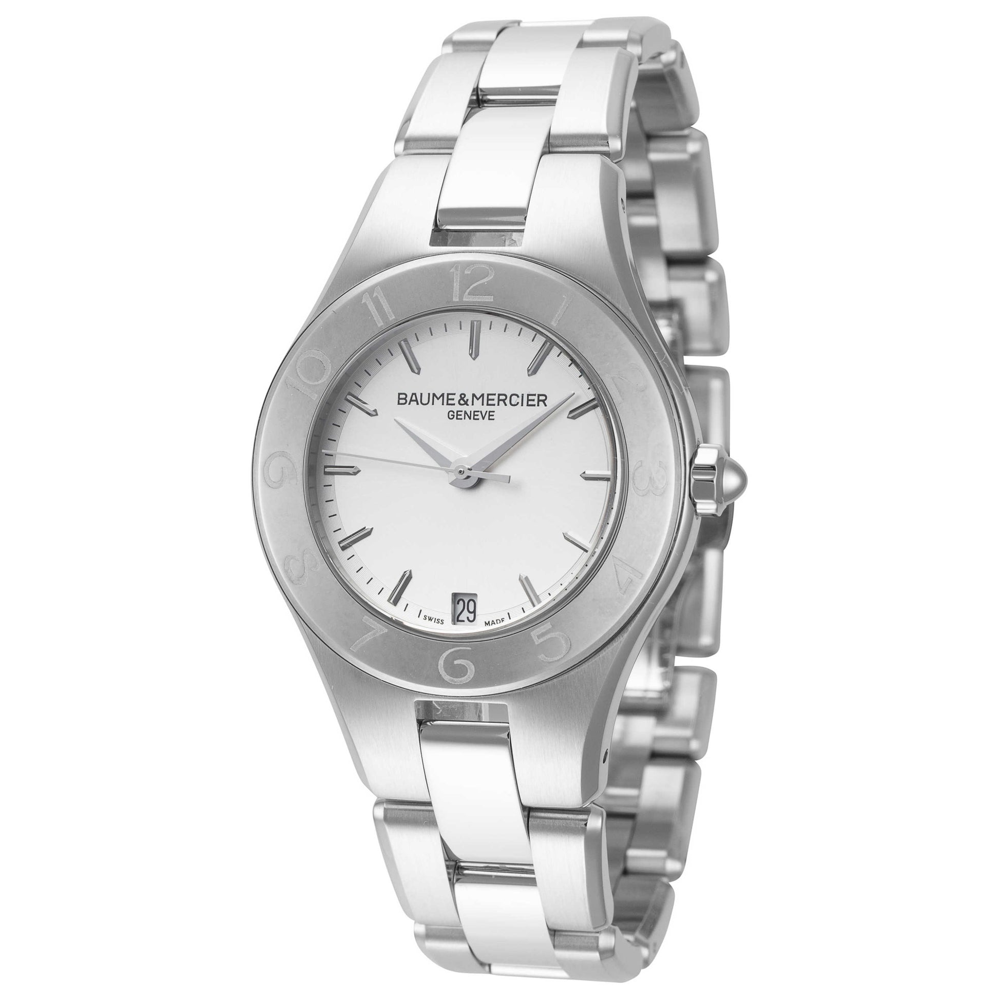 Front view of Baume and Mercier Linea Women's Quartz Watch MOA10070