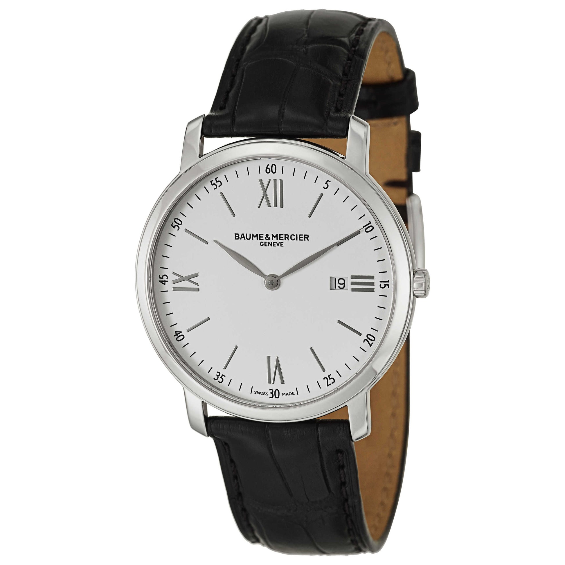 Front view of Baume and Mercier Classima Executives Men's Swiss Quartz (Battery-Powered) Watch MOA10097