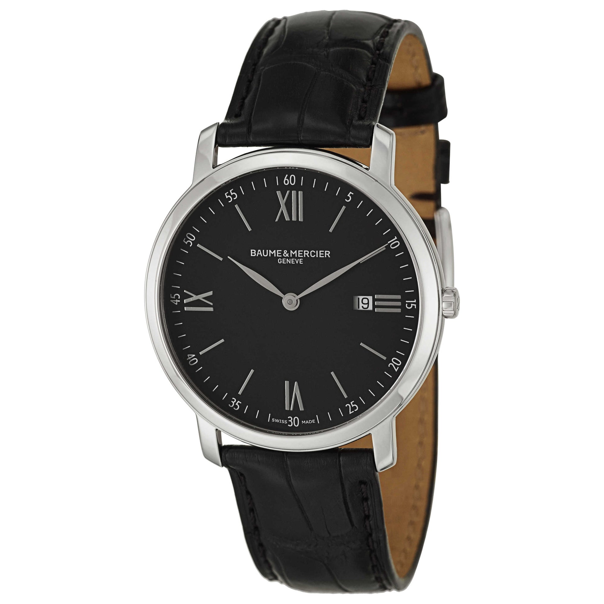 Front view of Baume and Mercier Classima Executives Men's Swiss Quartz (Battery-Powered) Watch MOA10098