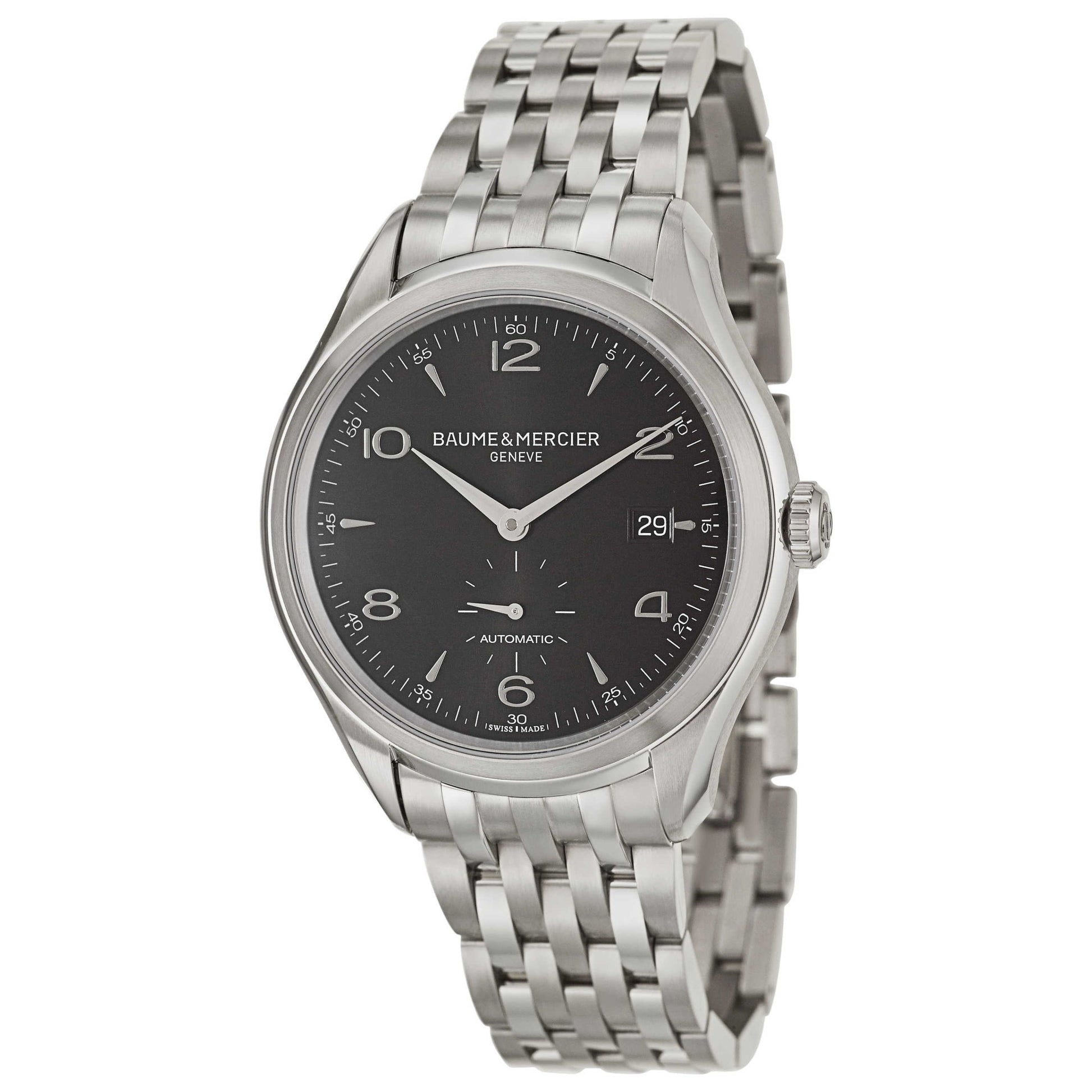 Front view of Baume and Mercier Clifton Men's Automatic Watch MOA10100