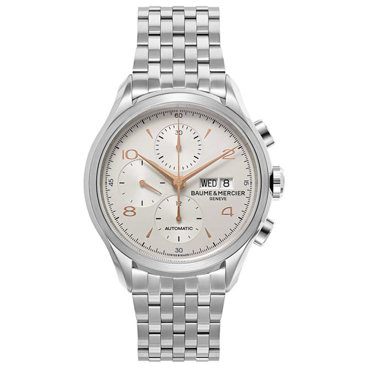 Front view of Baume and Mercier Clifton Men's Automatic Watch MOA10130