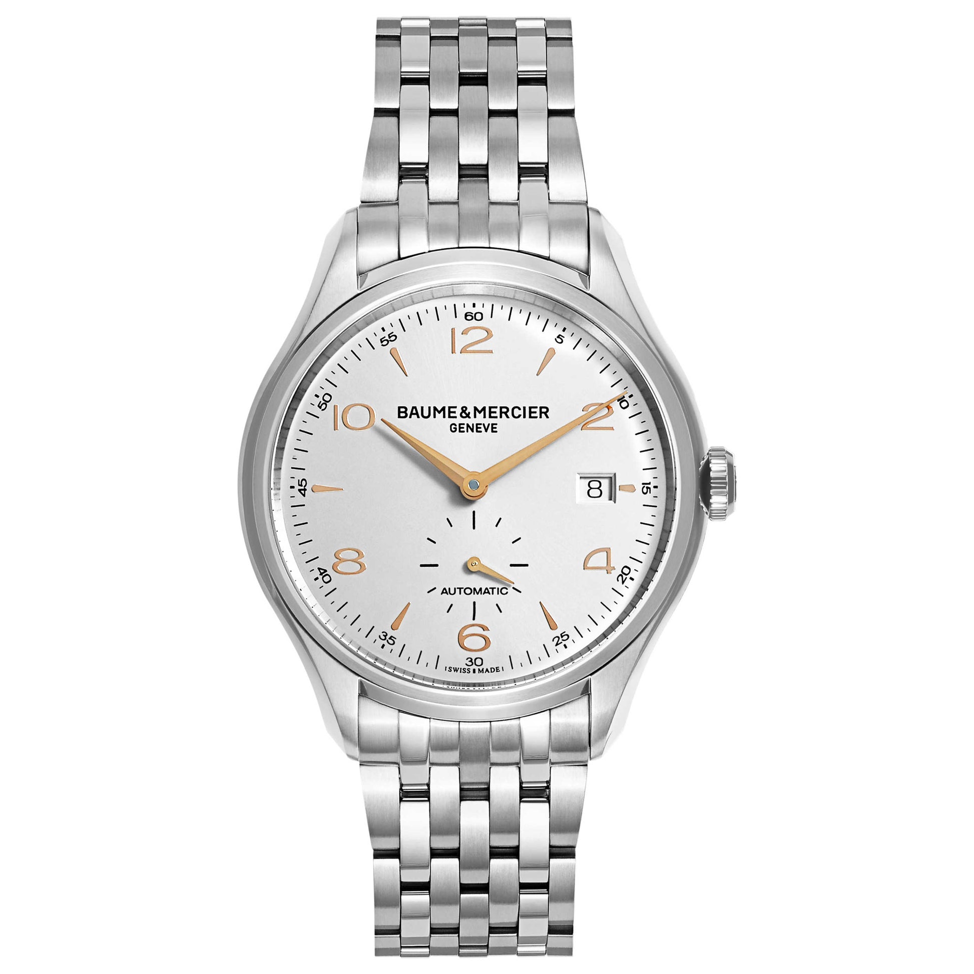 Front view of Baume and Mercier Clifton Men's Automatic Watch MOA10141