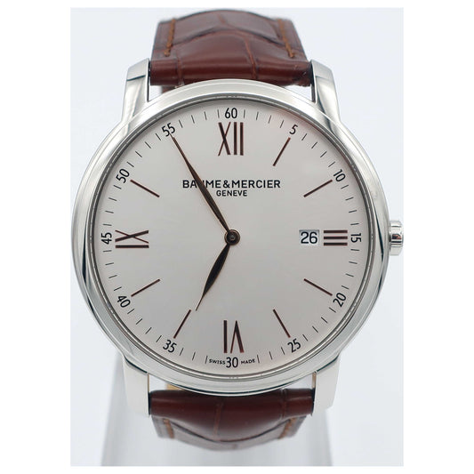 Front view of Baume and Mercier Classima Executives Men's Swiss Quartz (Battery-Powered) Watch MOA10144-SD