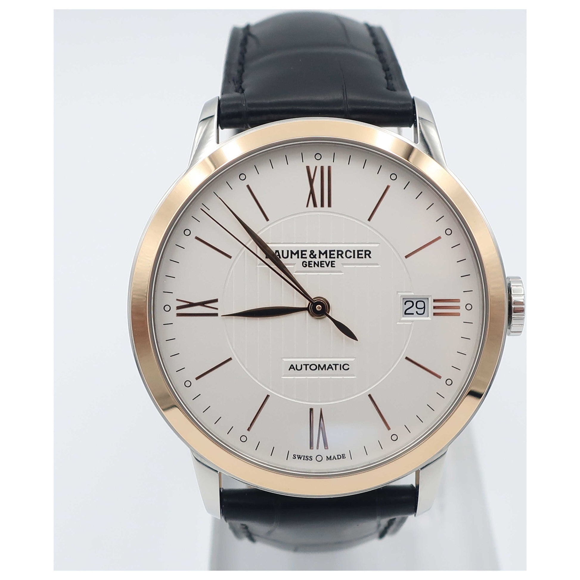 Front view of Baume and Mercier Classima Executives Men's Automatic Watch MOA10216-SD