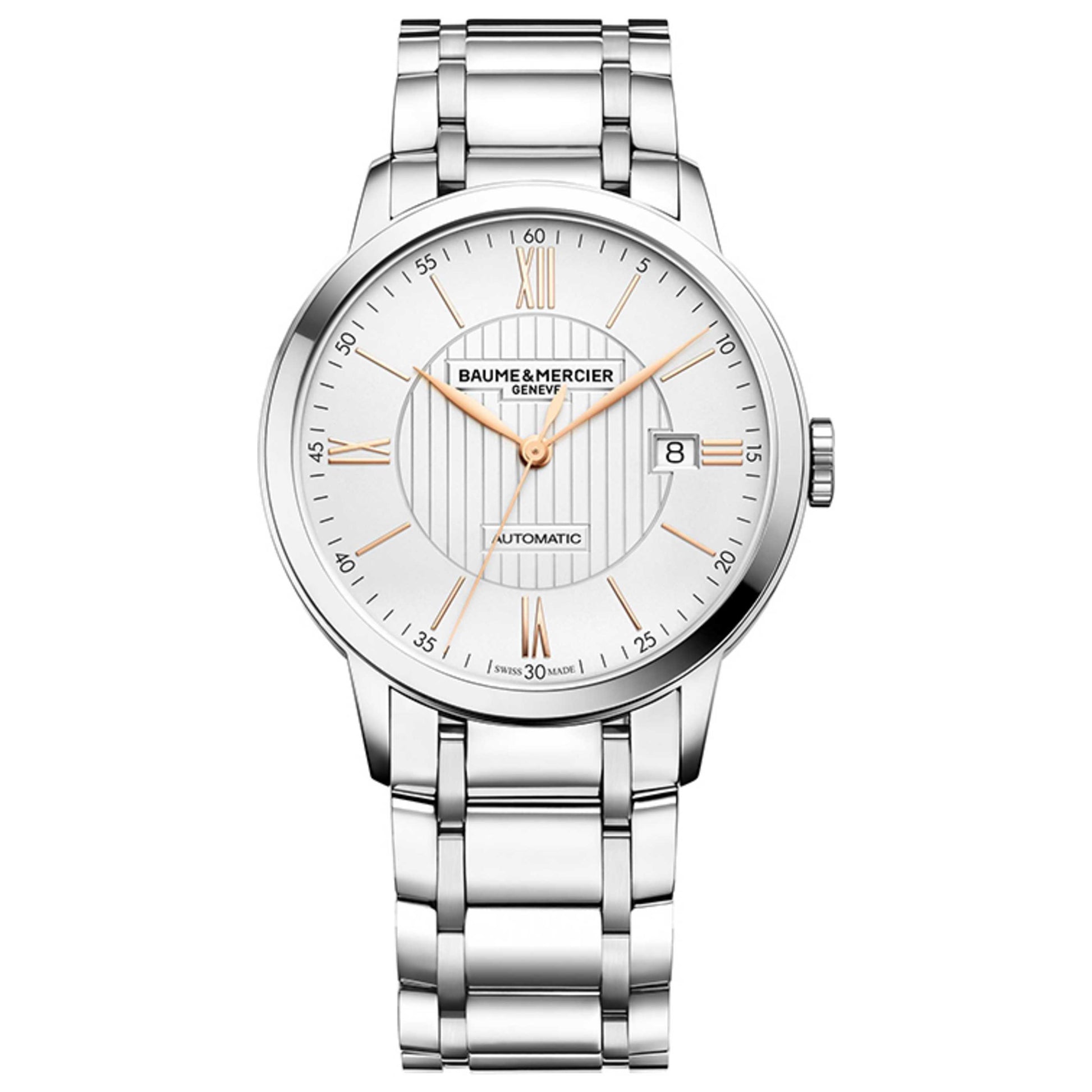 Front view of Baume and Mercier Classima Executives Men's Automatic Watch MOA10217-SD