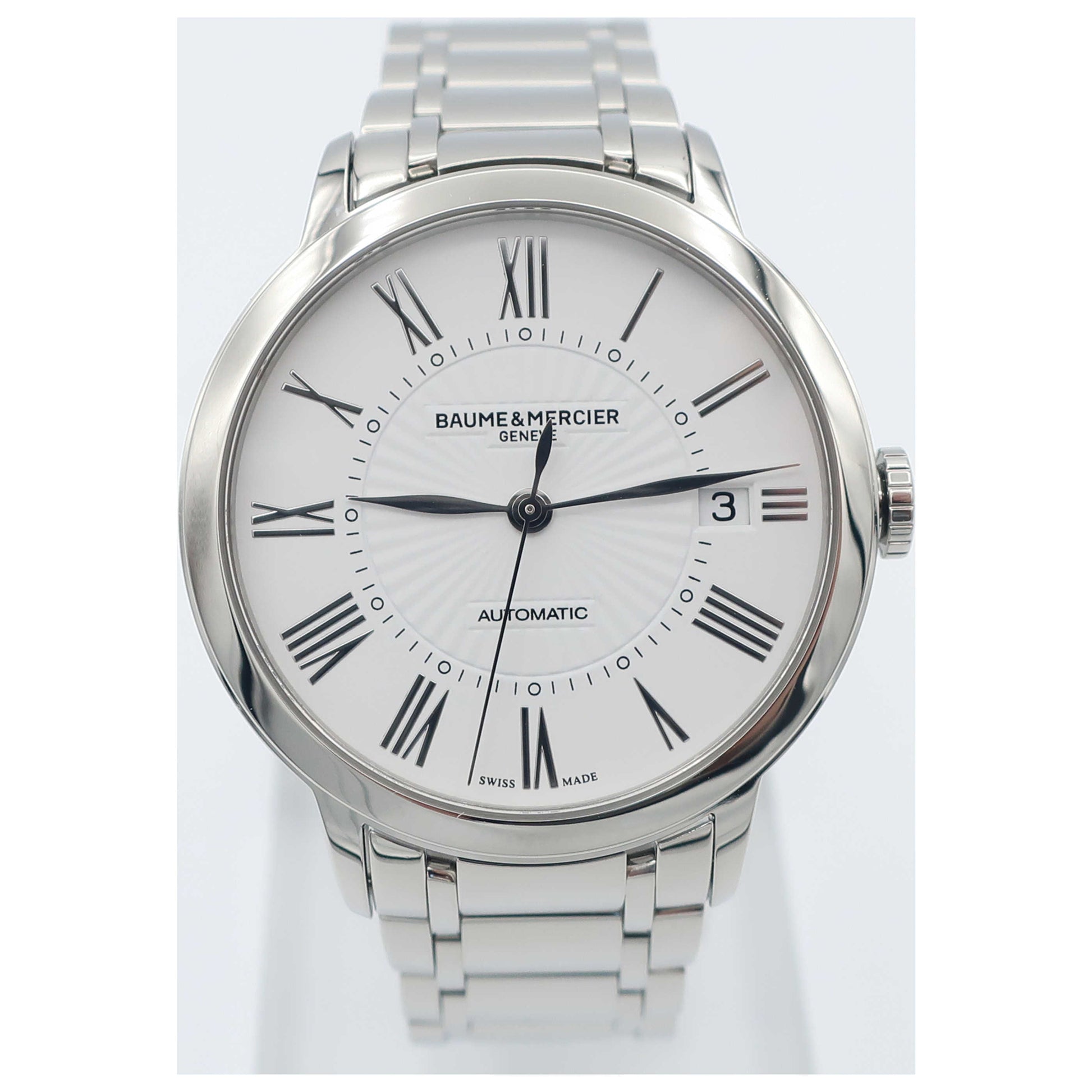 Front view of Baume and Mercier Classima Executives Women's Automatic Watch MOA10220-SD