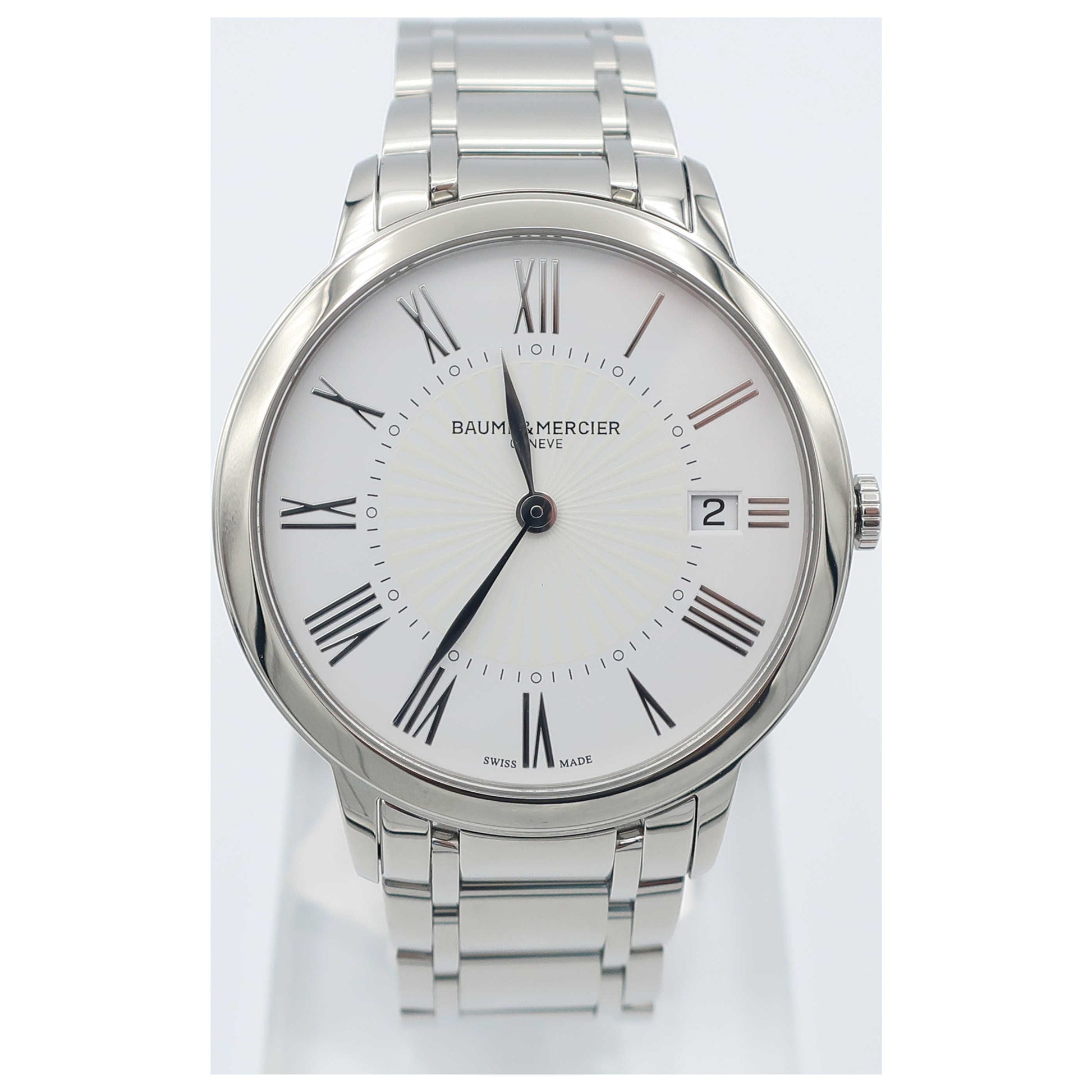 Front view of Baume and Mercier Classima Executives Women's Swiss Quartz (Battery-Powered) Watch MOA10261-SD