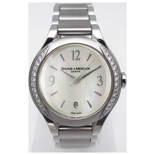 Front view of Baume and Mercier Ilea Women's Swiss Quartz (Battery-Powered) Watch MOAO8771-PO