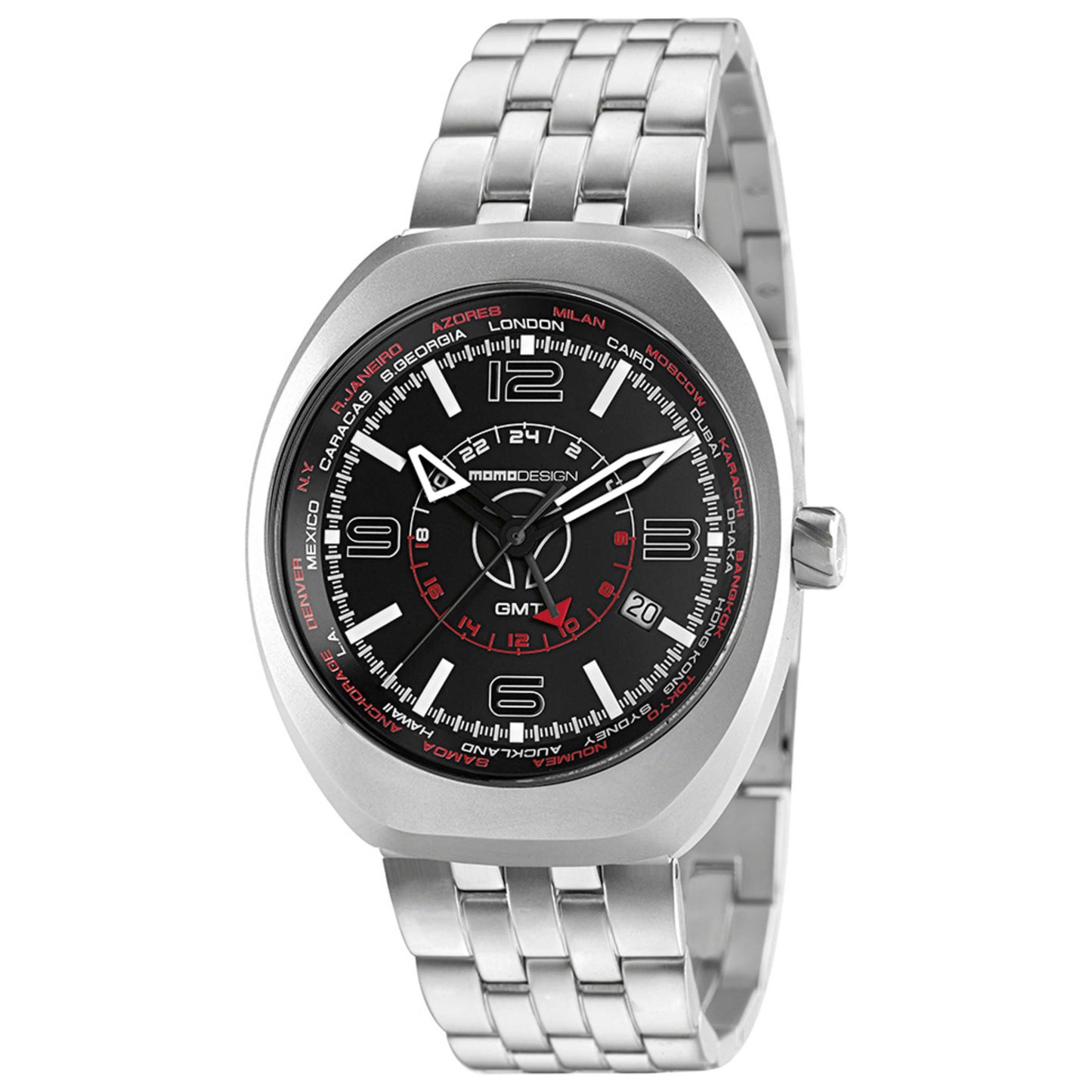 Front view of Momo Design Analog Men's Quartz Watch MOMO-MD7001SS-10