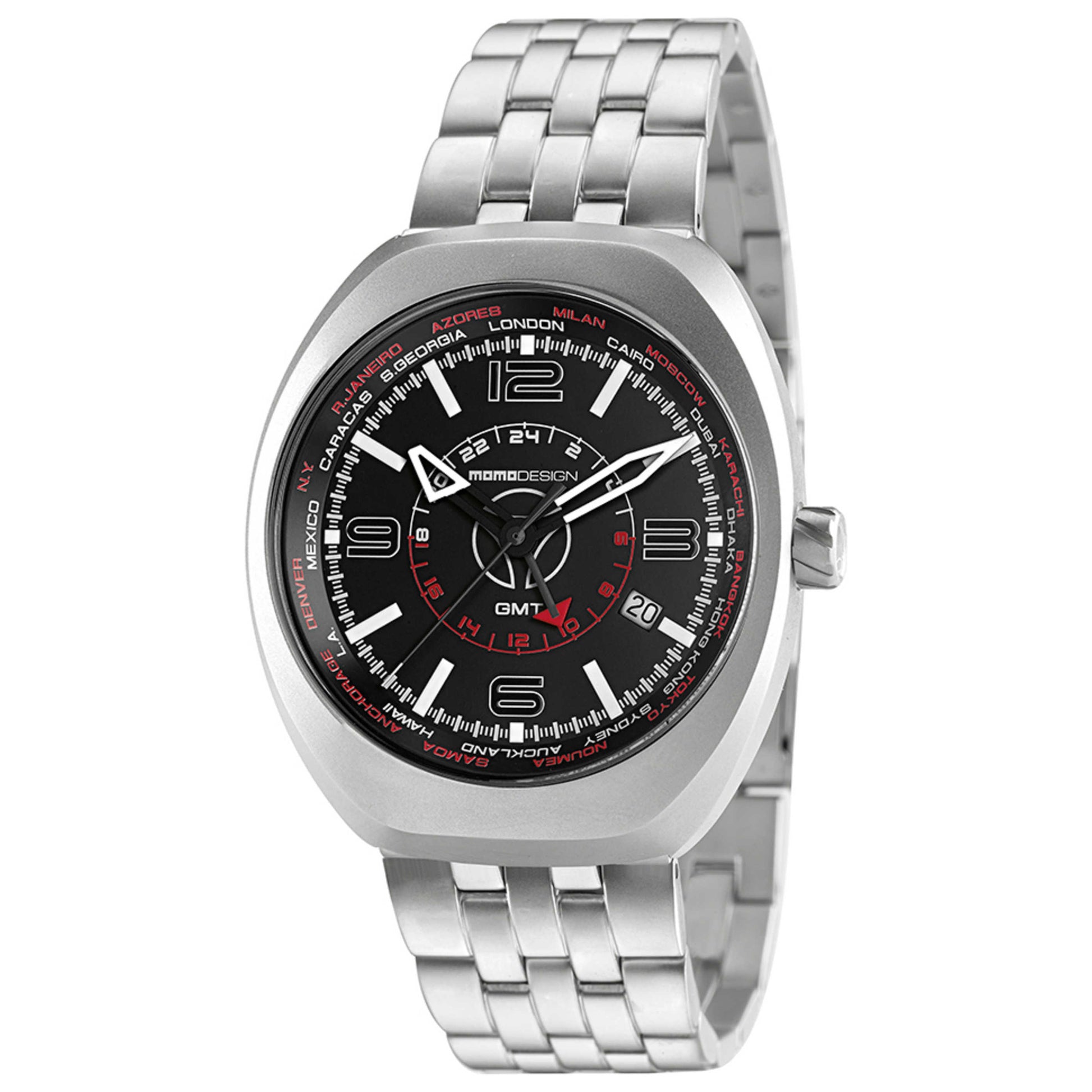 Front view of Momo Design Analog Men's Quartz Watch MOMO-MD7001SS-10