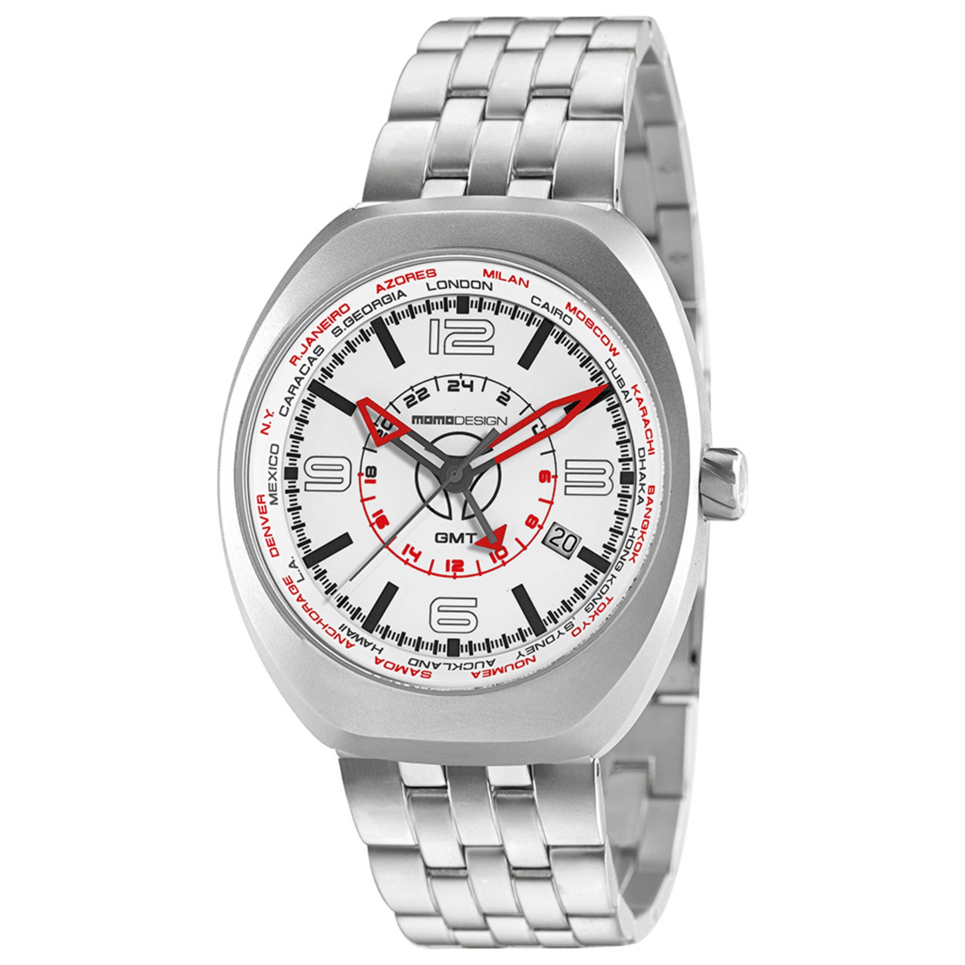 Front view of Momo Design Analog Men's Quartz Watch MOMO-MD7001SS-20