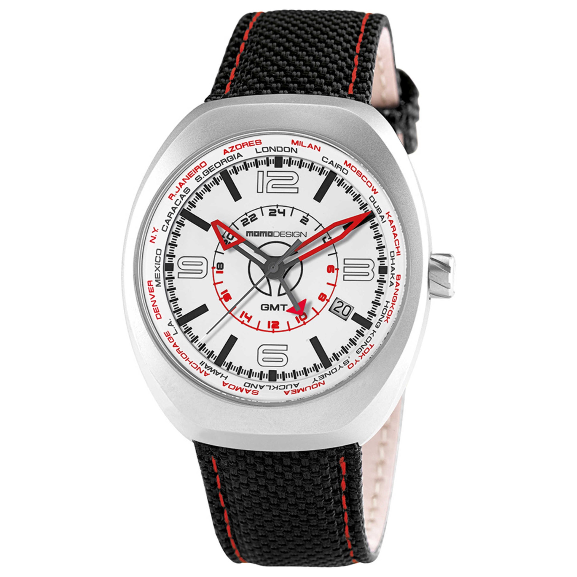 Front view of Momo Design Analog Men's Quartz Watch MOMO-MD7001SS-23