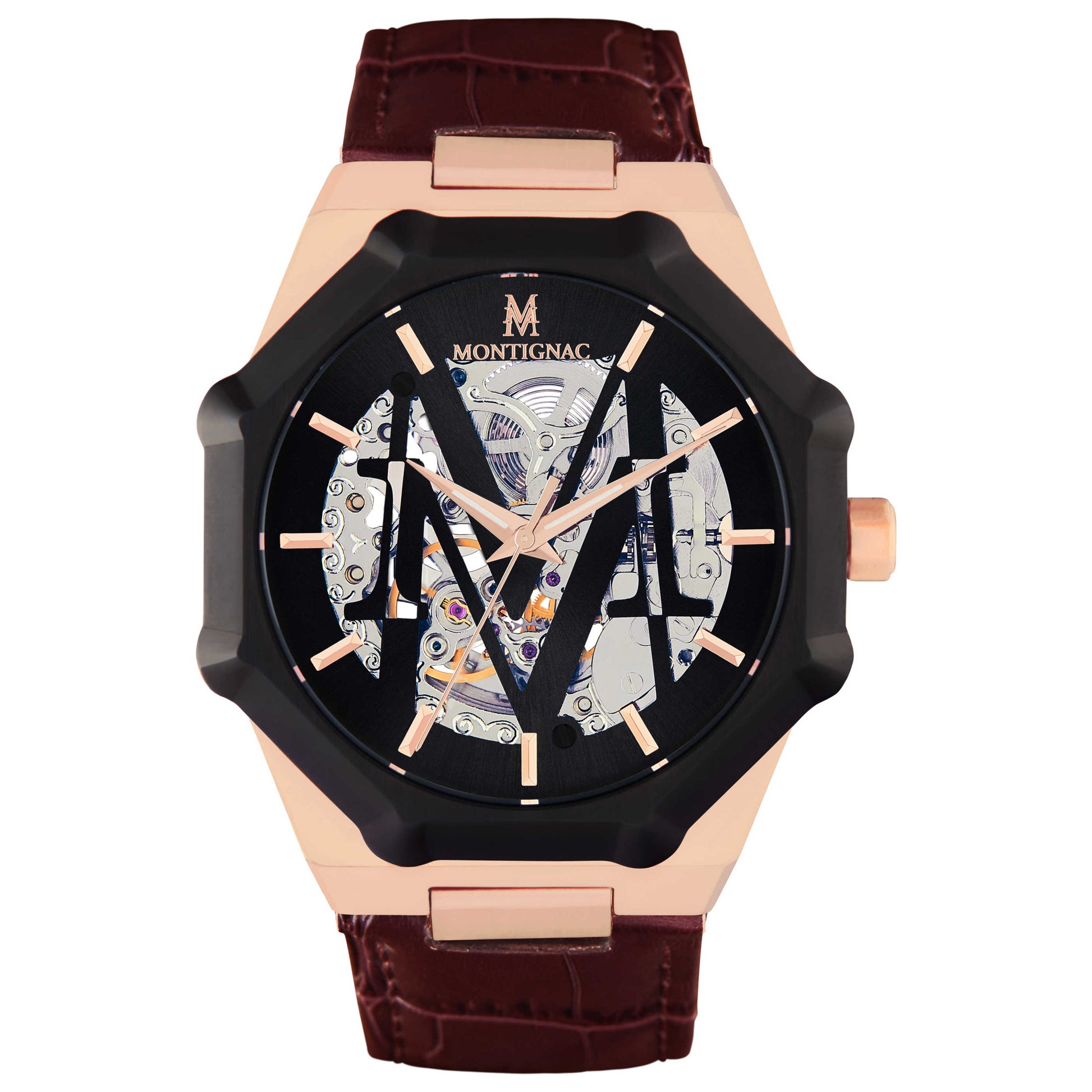 Front view of Montignac Classic Men's Automatic Watch MOPE19B05