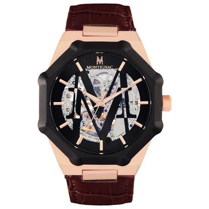Front view of Montignac Classic Men's Automatic Watch MOPE19B05