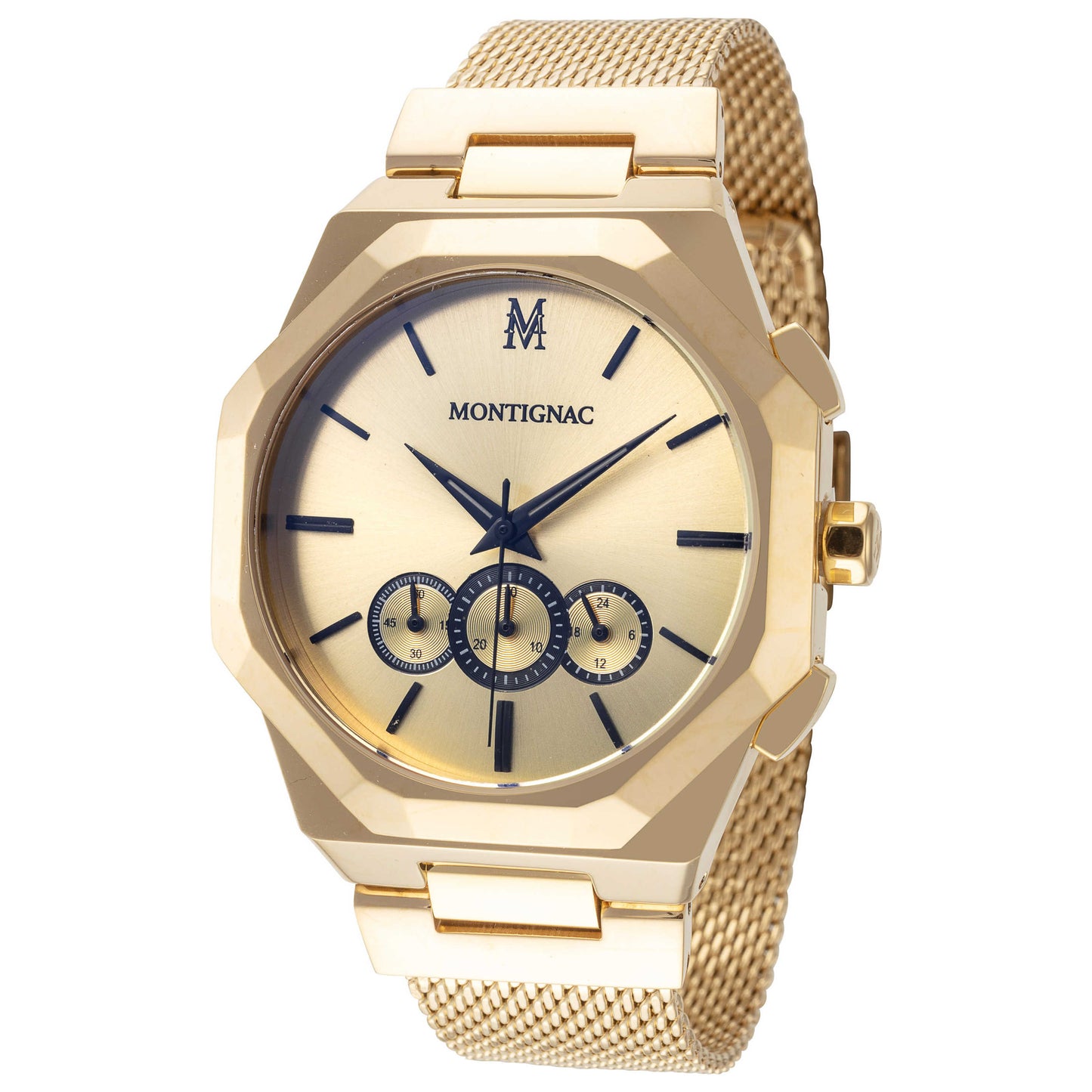 Front view of Montignac Classic Men's Quartz Watch MOPE19B18