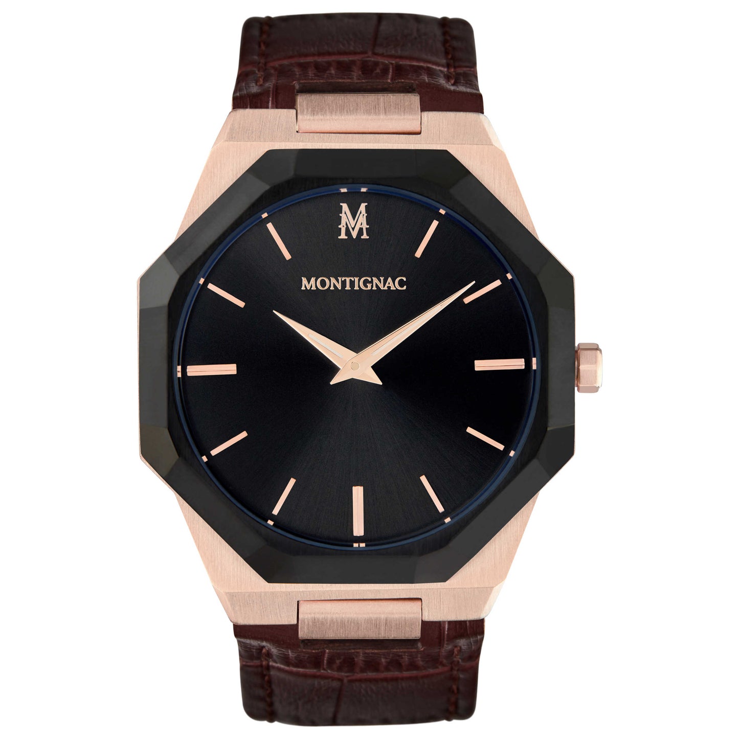 Front view of Montignac Classic Men's Quartz Watch MOPE19B21