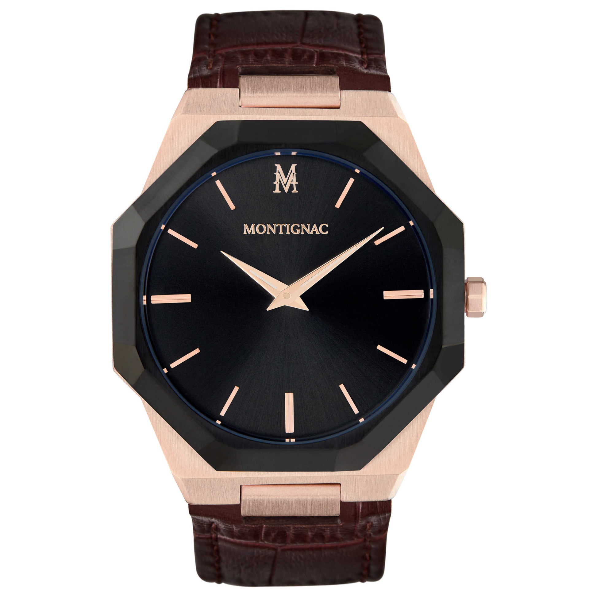 Front view of Montignac Classic Men's Quartz Watch MOPE19B21