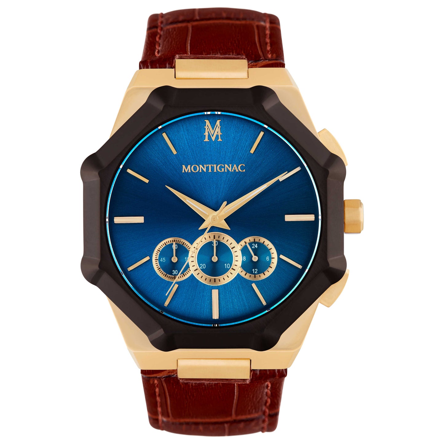 Front view of Montignac Classic Men's Quartz Watch MOPE19B27