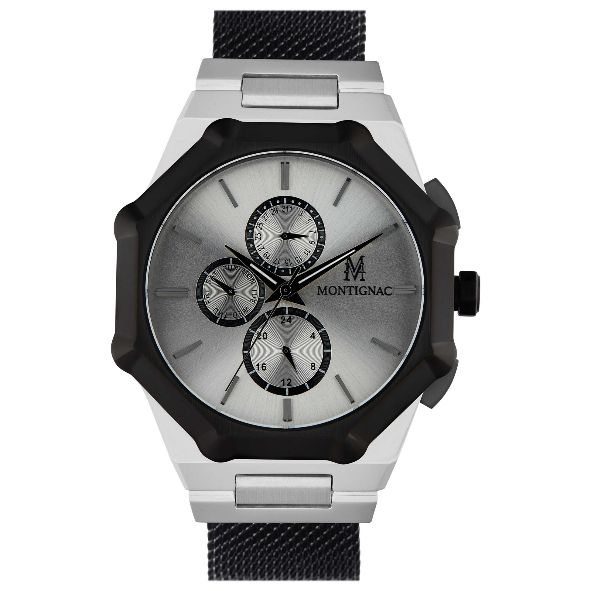 Front view of Montignac Classic Men's Quartz Watch MOPE19B32