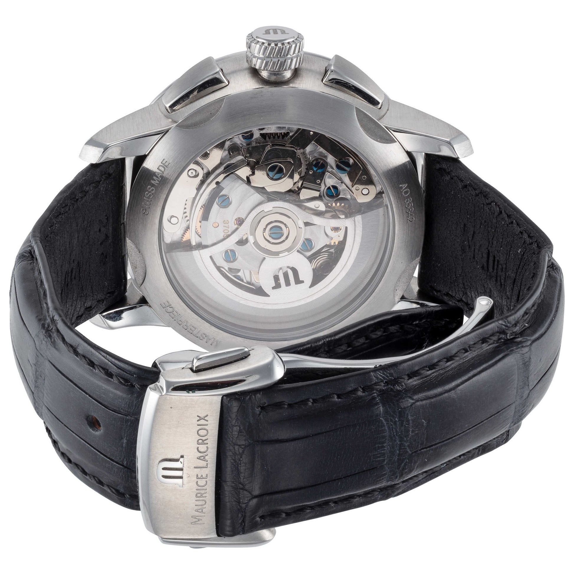 Back view of Maurice Lacroix Masterpiece Men's Automatic Watch MP6348-SS001-32E