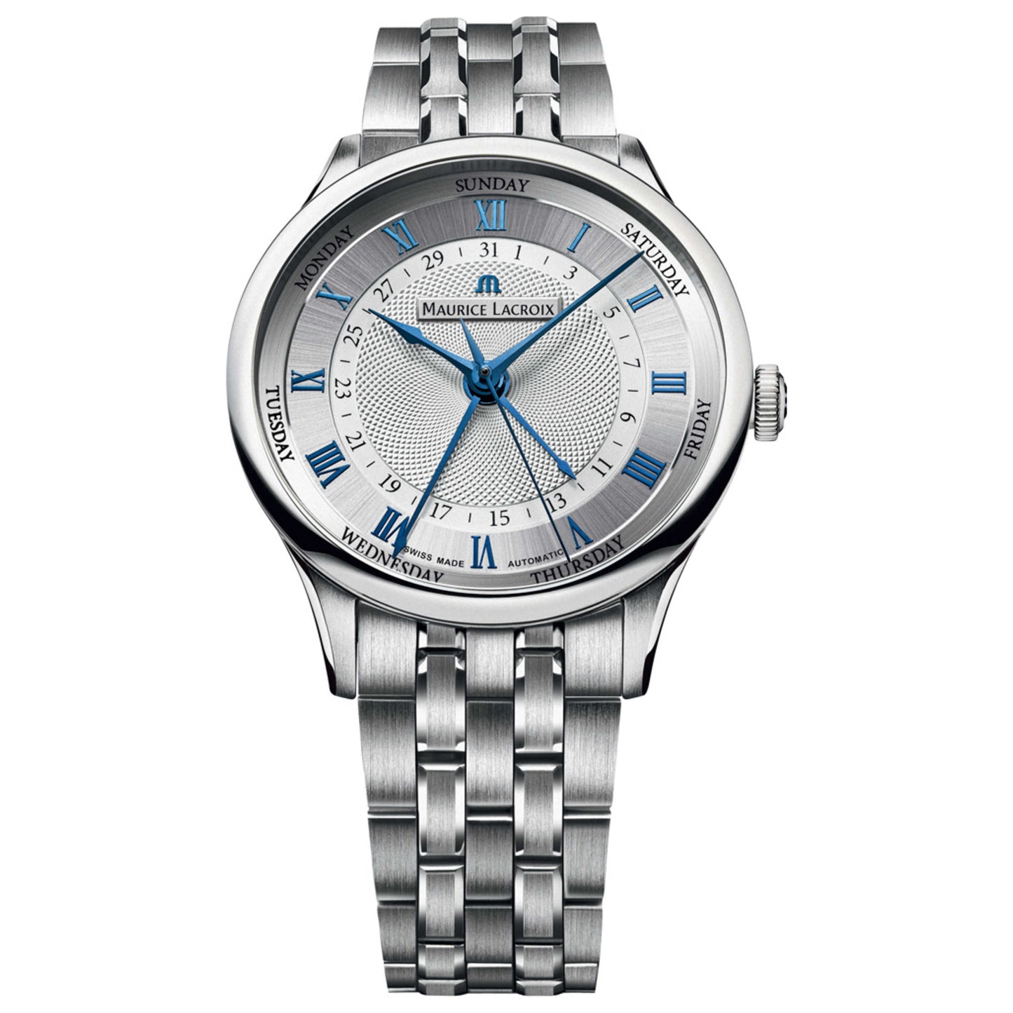 Front view of Maurice Lacroix Masterpiece Men's Automatic Watch MP6507-SS002-110-1