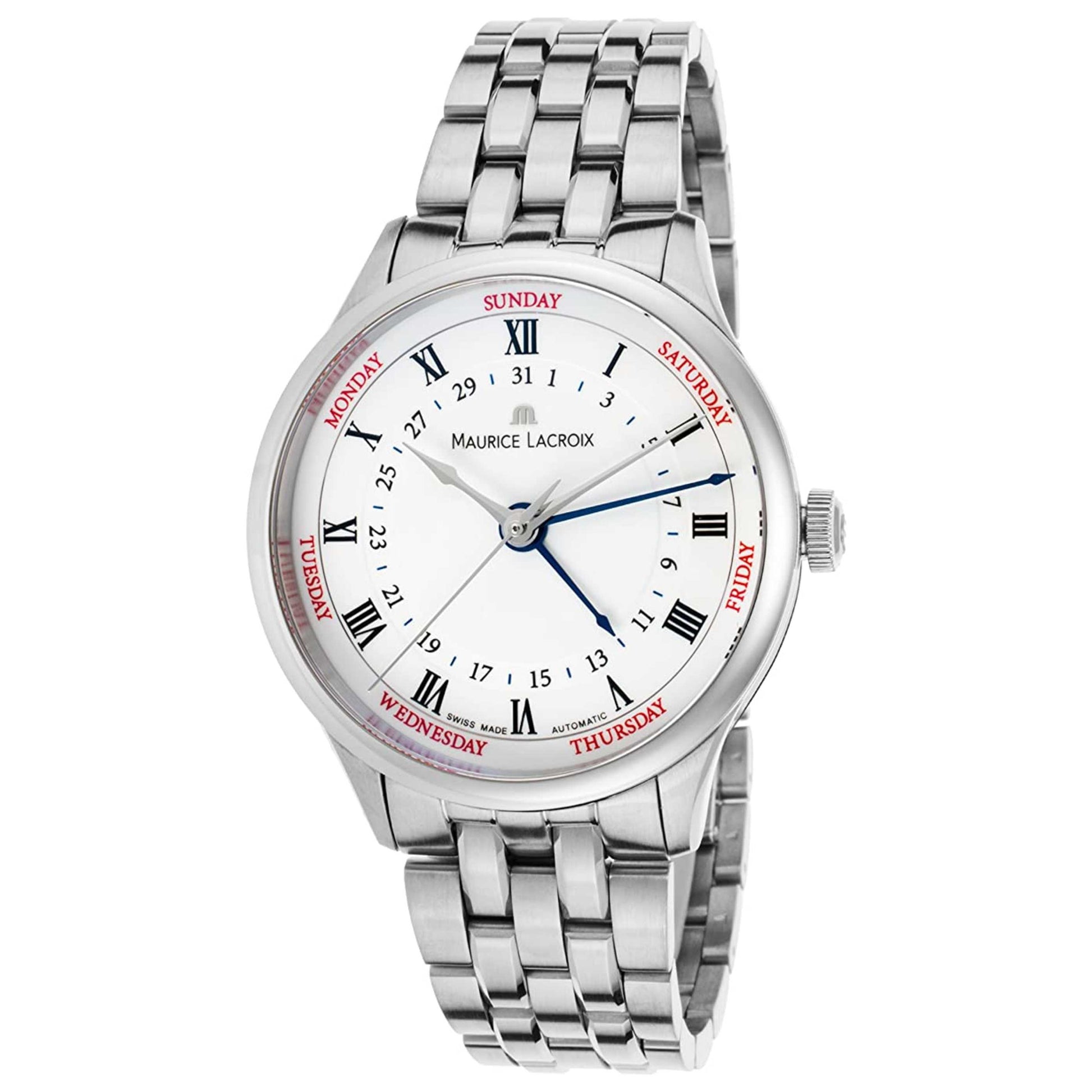 Front view of Maurice Lacroix Masterpiece Men's Automatic Watch MP6507-SS002-112