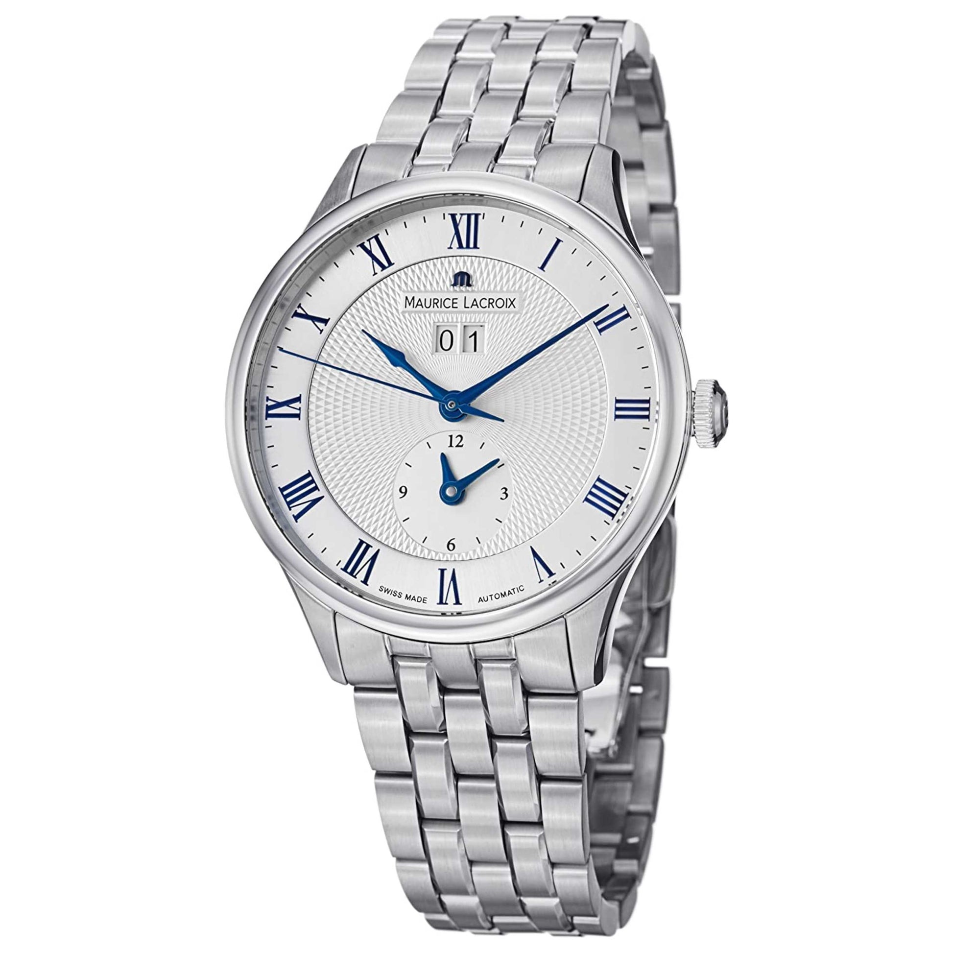 Front view of Maurice Lacroix Masterpiece Men's Automatic Watch MP6707-SS002-110