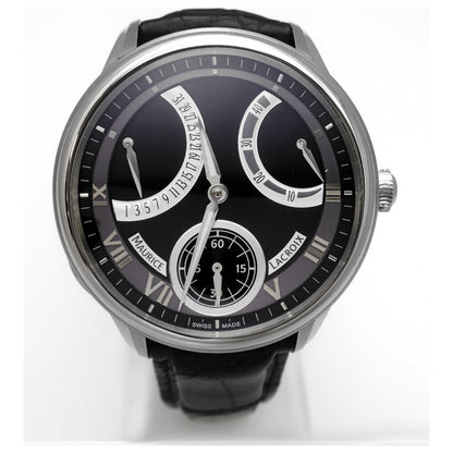Front view of Maurice Lacroix Masterpiece Men's Manual-Wind Watch MP7268-SS001-310-SD