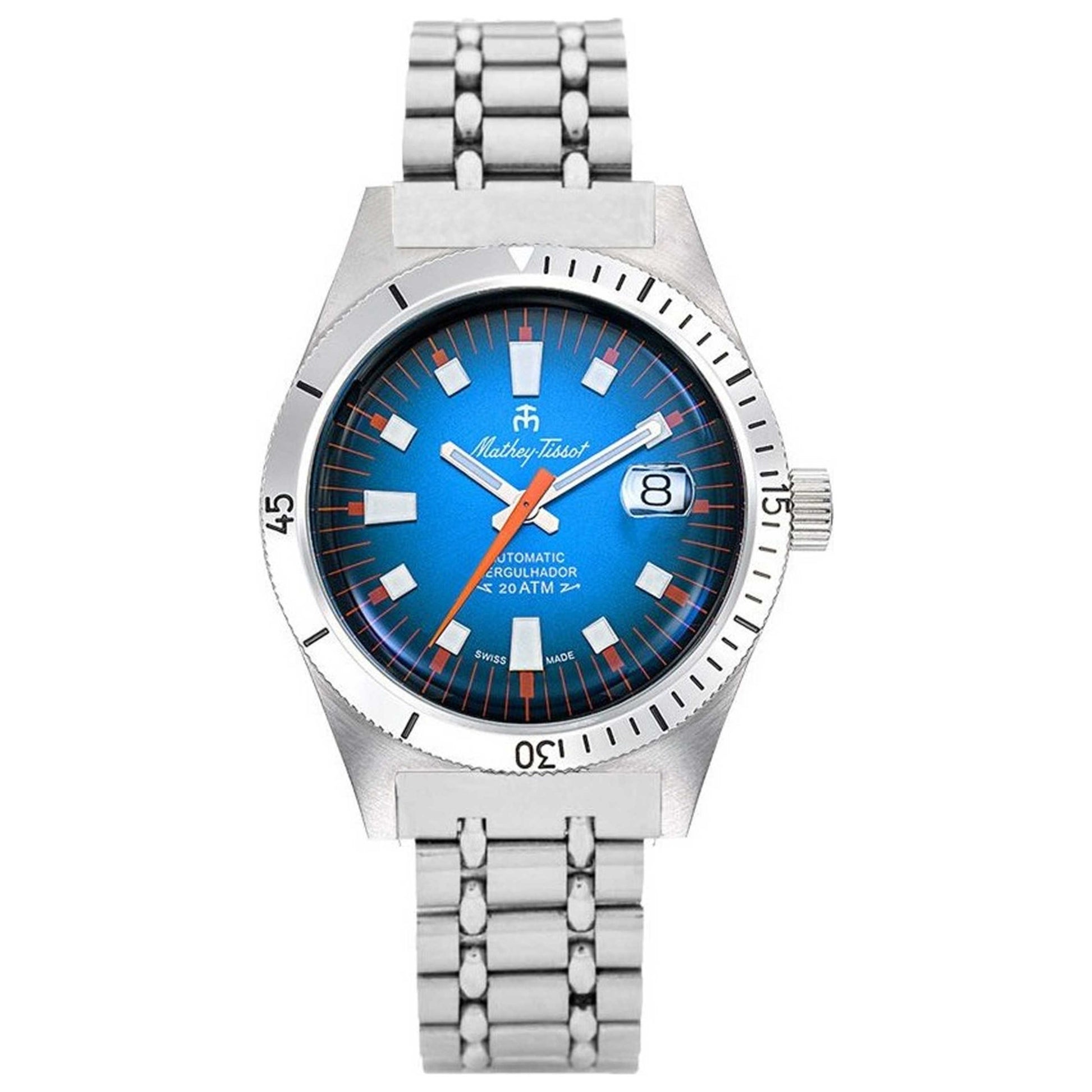 Front view of Mathey Tissot Mergulhador Men's Automatic Watch MRG1