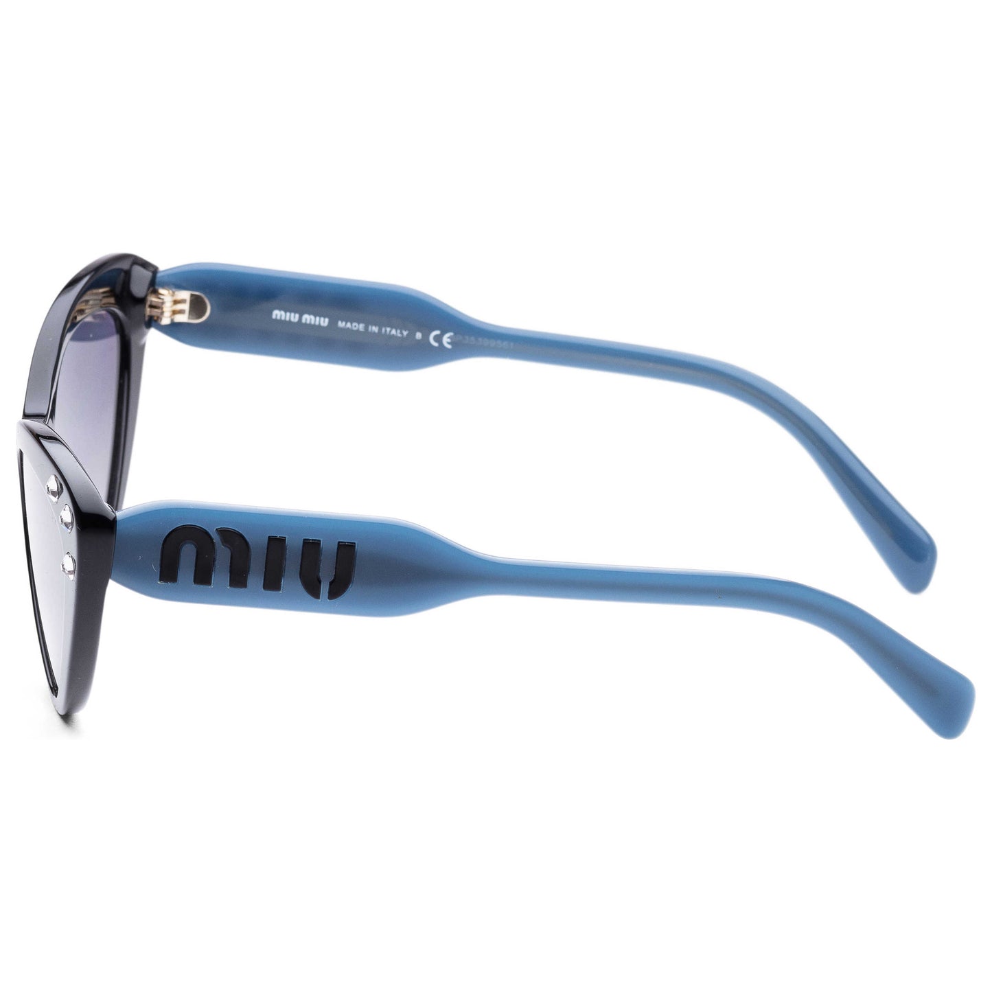 Left view of Miu Miu Fashion Women's Sunglasses MU05TS-1AB3A055