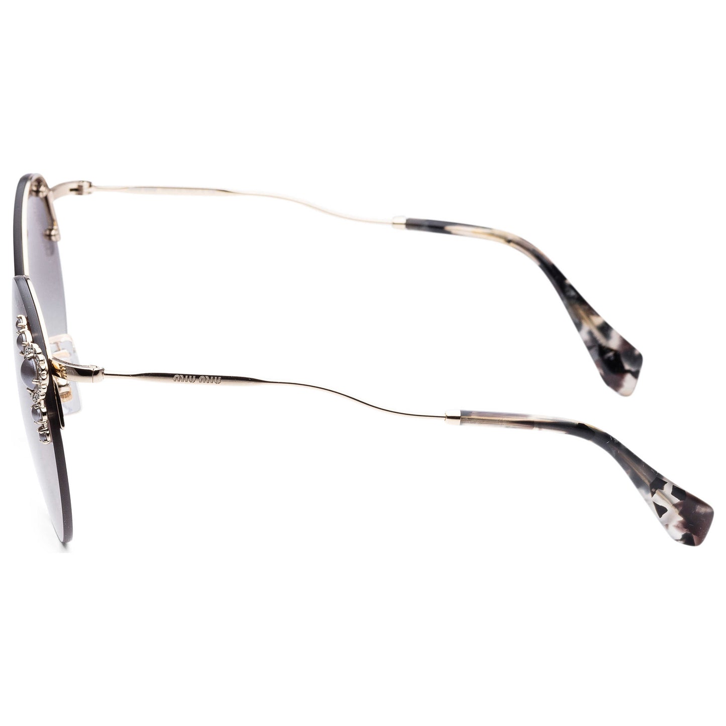 Left view of Miu Miu Fashion Women's Sunglasses MU52TS-WO43M160