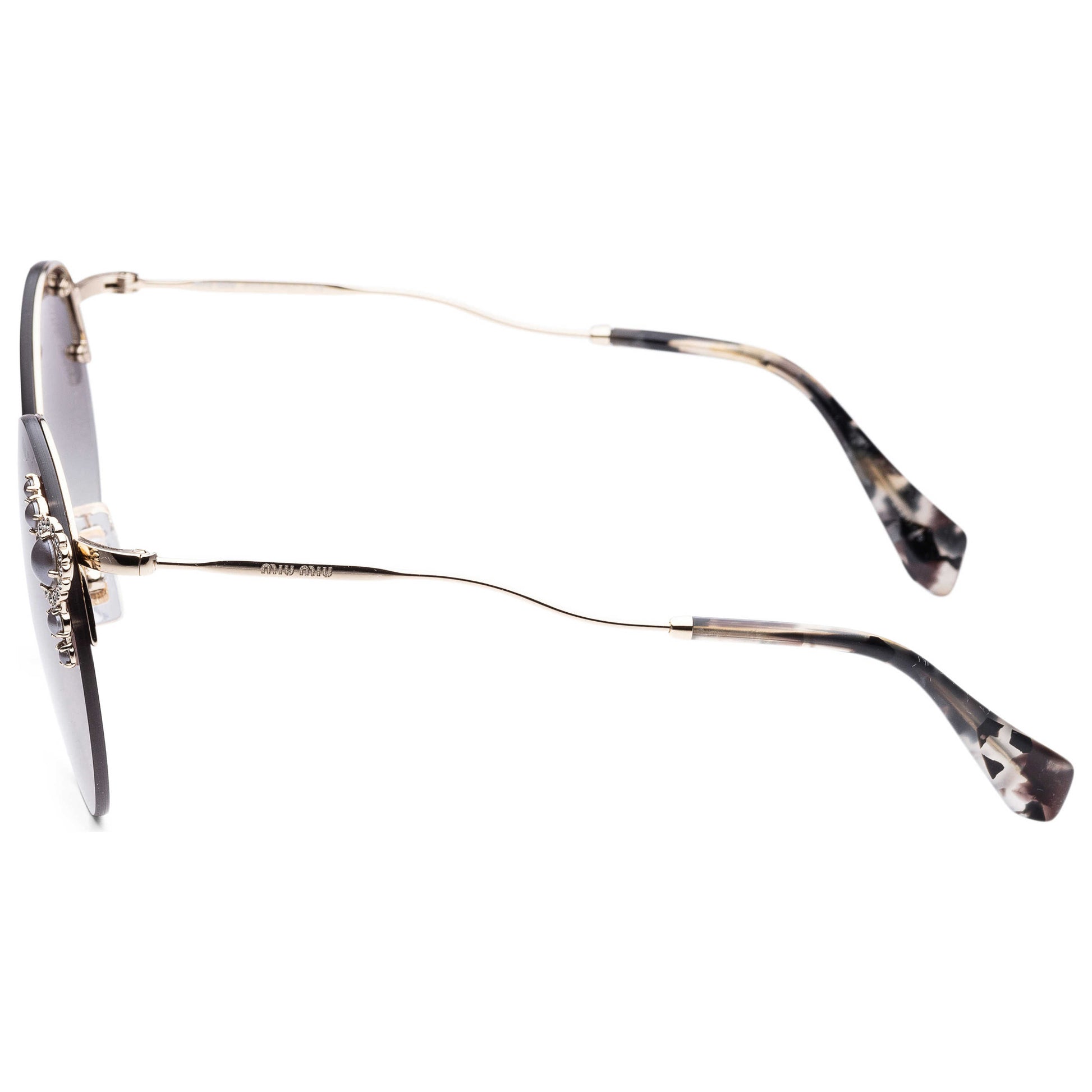 Left view of Miu Miu Fashion Women's Sunglasses MU52TS-WO43M160