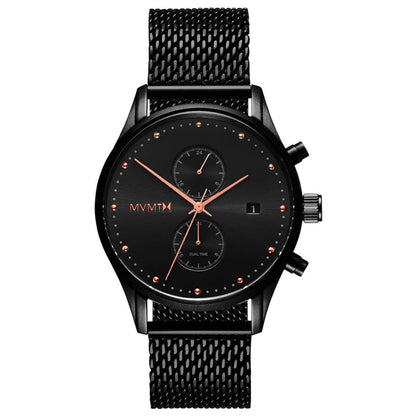 Front view of MVMT Voyager Men's Quartz Watch MV01-BBRG