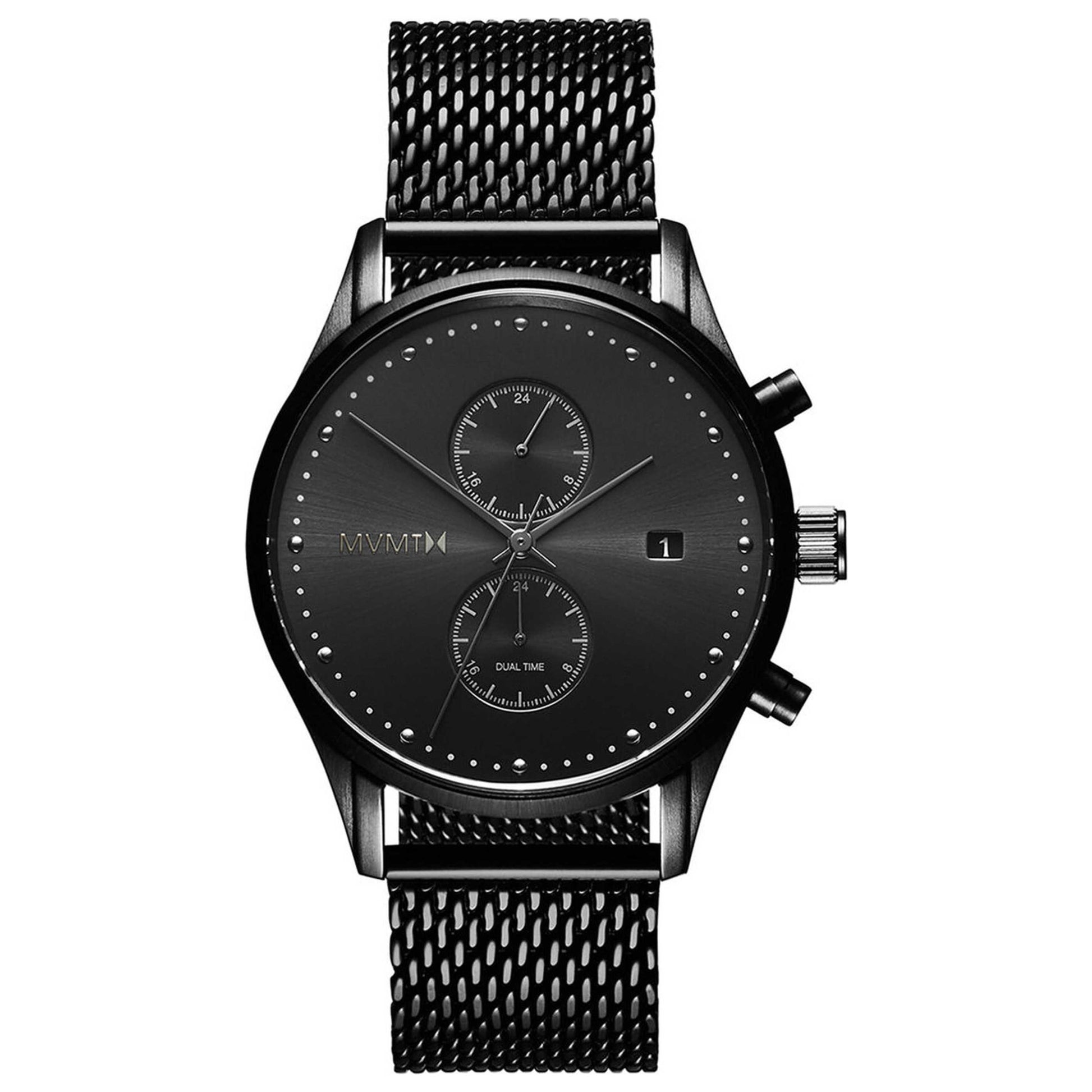 Front view of MVMT Voyager Men's Quartz Watch MV01-BL2