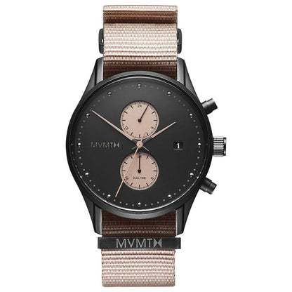 Front view of MVMT Voyager Men's Quartz Watch MV01-BLBR