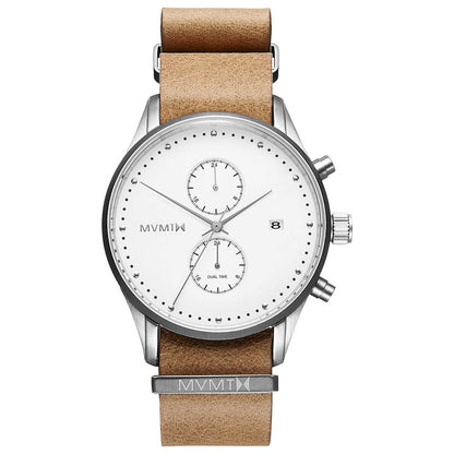 Front view of MVMT Voyager Men's Quartz Watch MV01-WT
