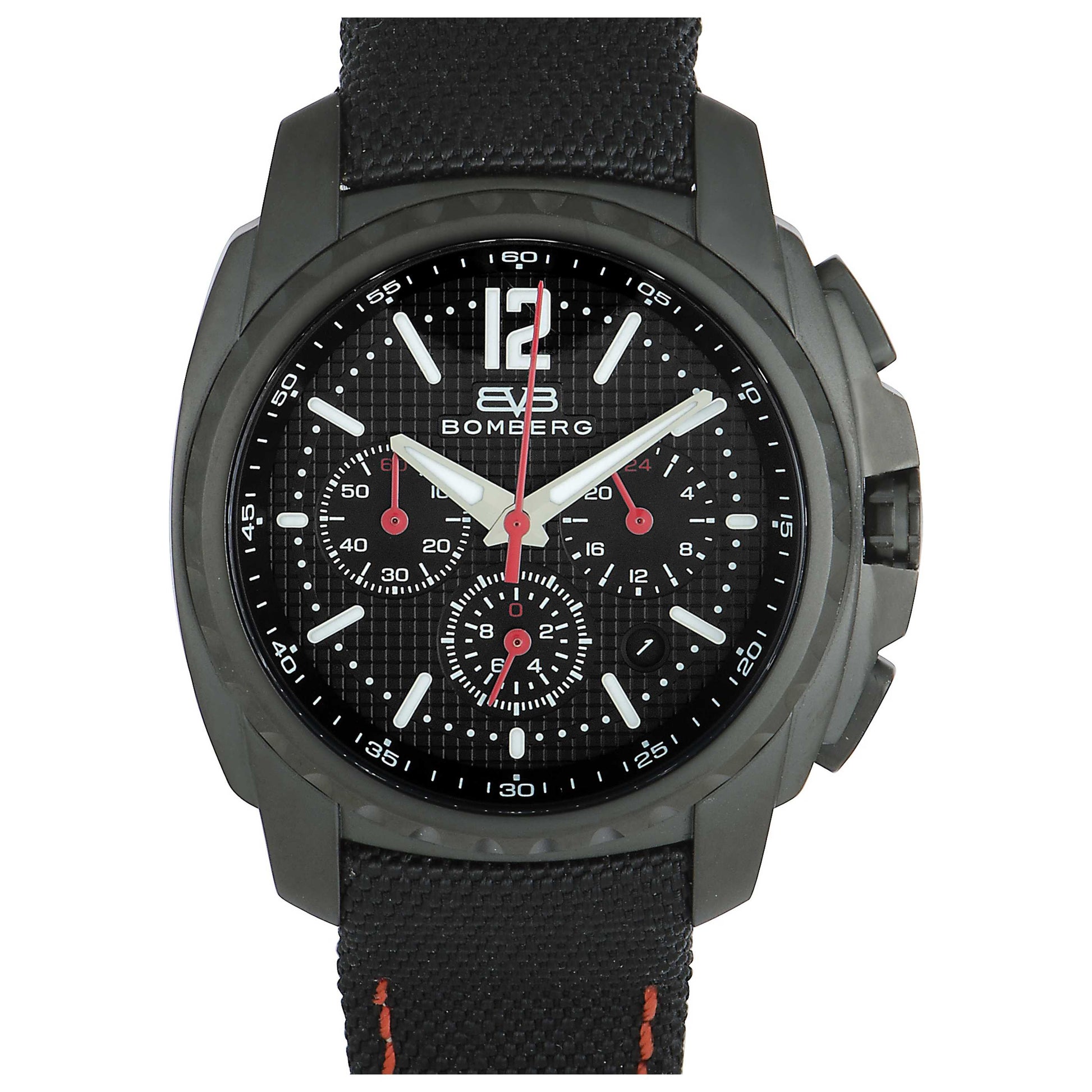Front view of Bomberg Maven Men's Quartz Watch MV44CHPBA-BA0-2-NBA