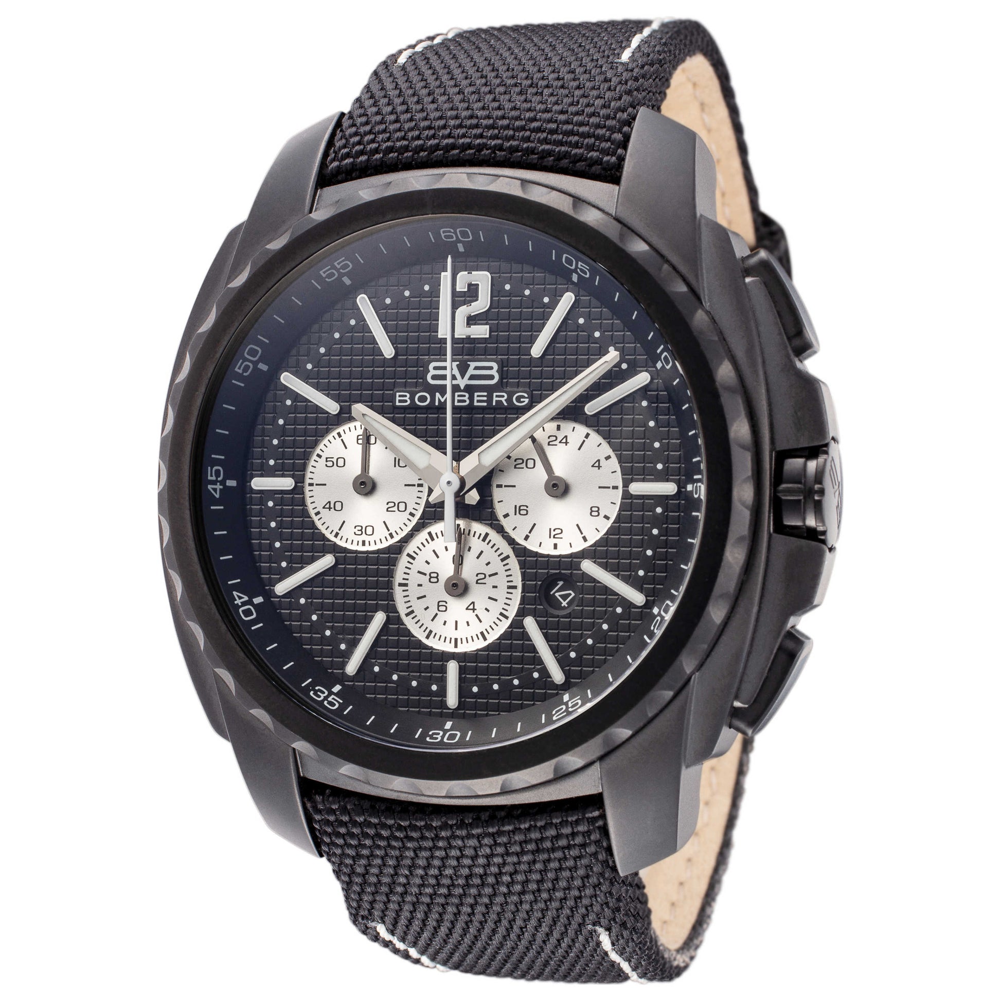 Front view of Bomberg Maven Men's Quartz Watch MV44CHSS-BA0-1-NBA