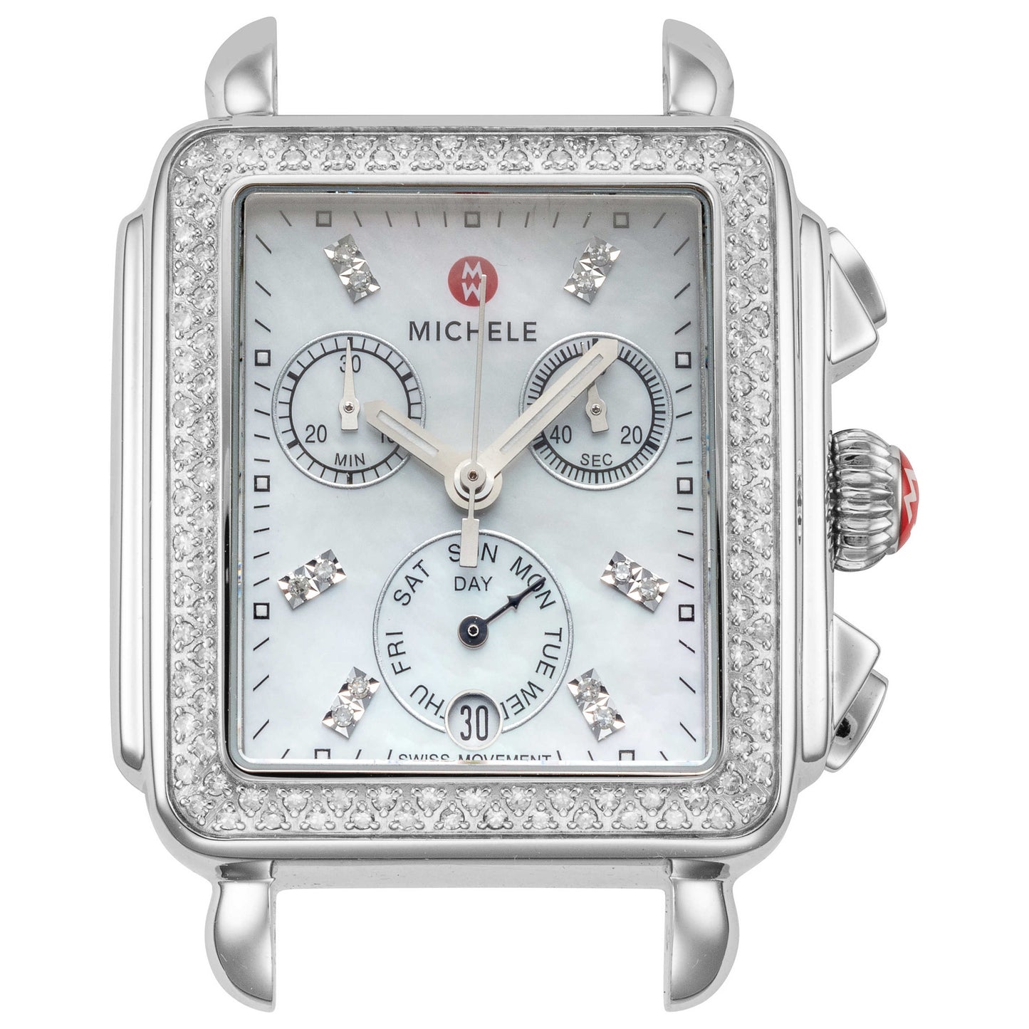 Front view of Michele Deco Women's Quartz Watch MW06P01A1046