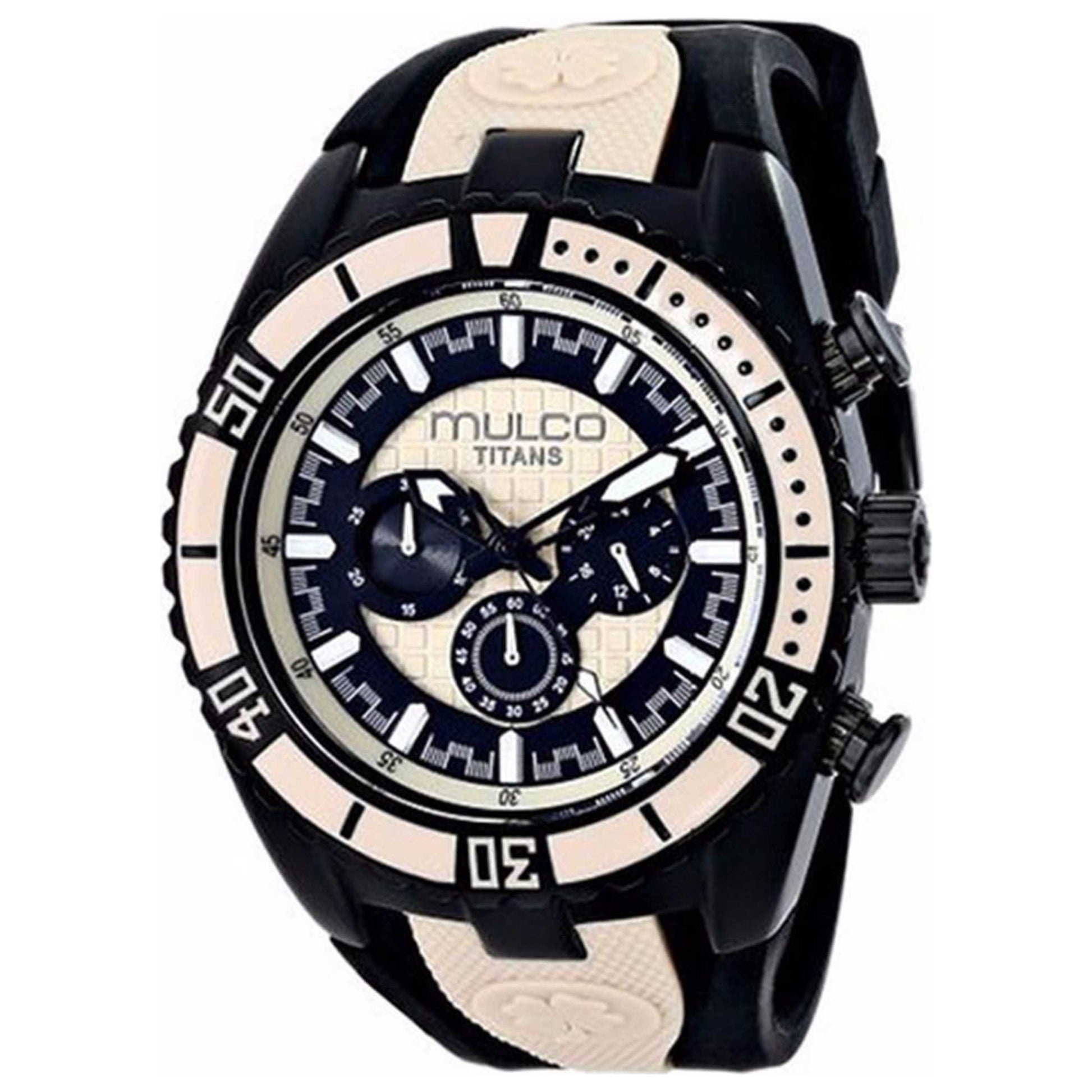 Front view of Mulco Titans Wave Unisex Swiss Quartz (Battery-Powered) Watch MW5-1836-115