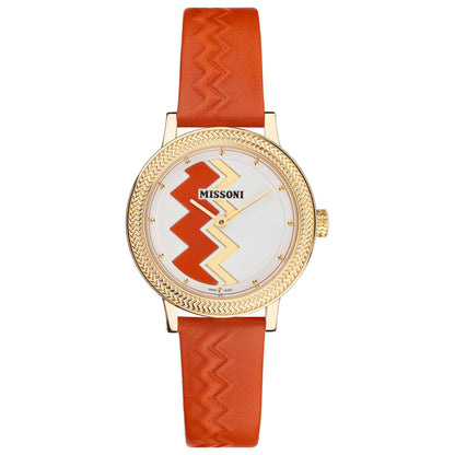 Front view of Missoni Optic Zigzag Women's Quartz Watch MWNZ00221