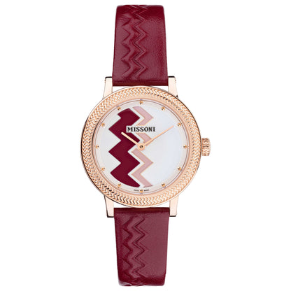 Front view of Missoni Optic Zigzag Women's Quartz Watch MWNZ00321
