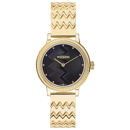 Front view of Missoni Optic Zigzag Women's Quartz Watch MWNZ00521