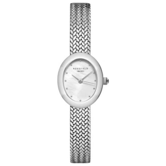 Front view of Rosefield Mini Oval Women's Quartz Watch MWSMS-M05