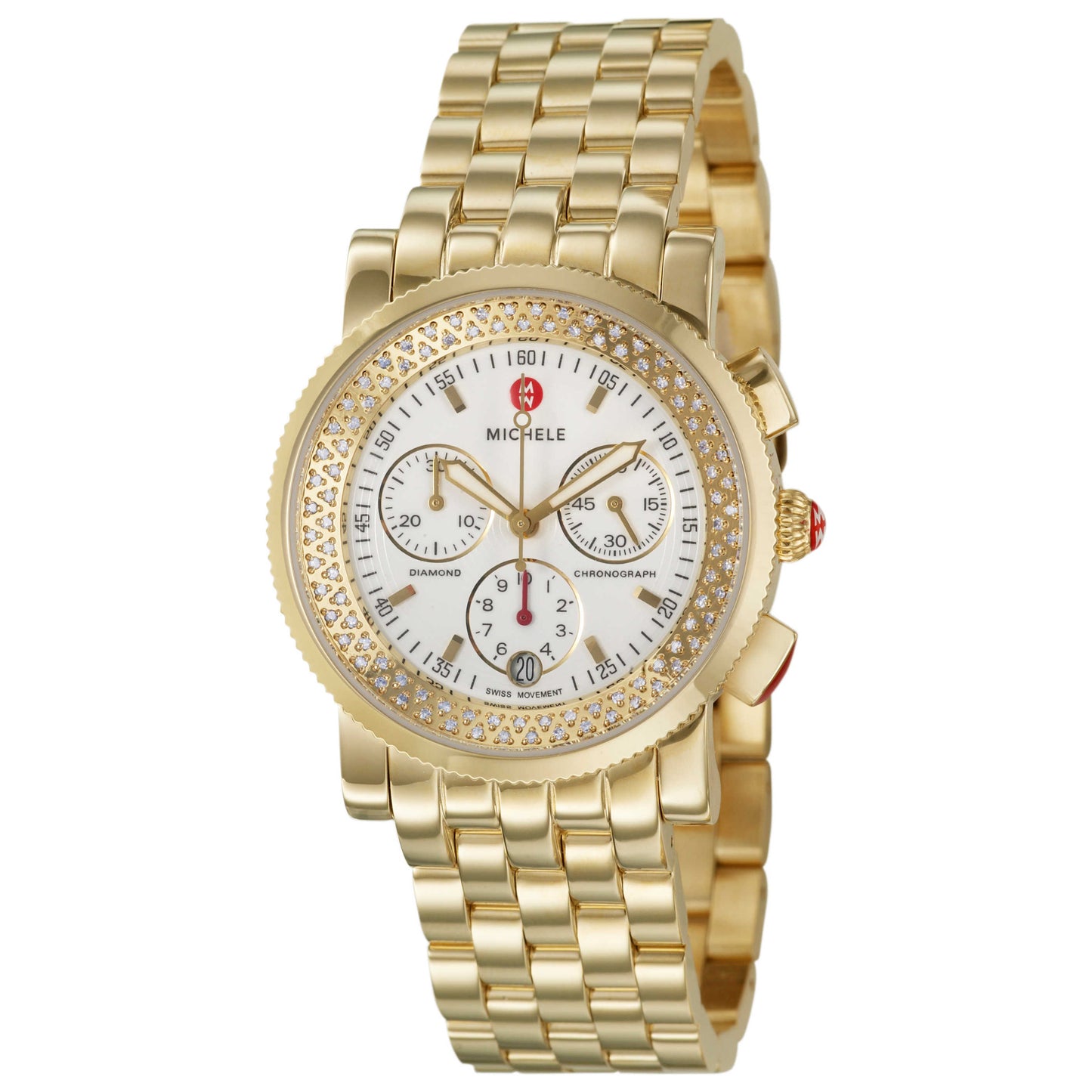 Front view of Michele Sport Sail Women's Swiss Quartz (Battery-Powered) Watch MWW01C000043