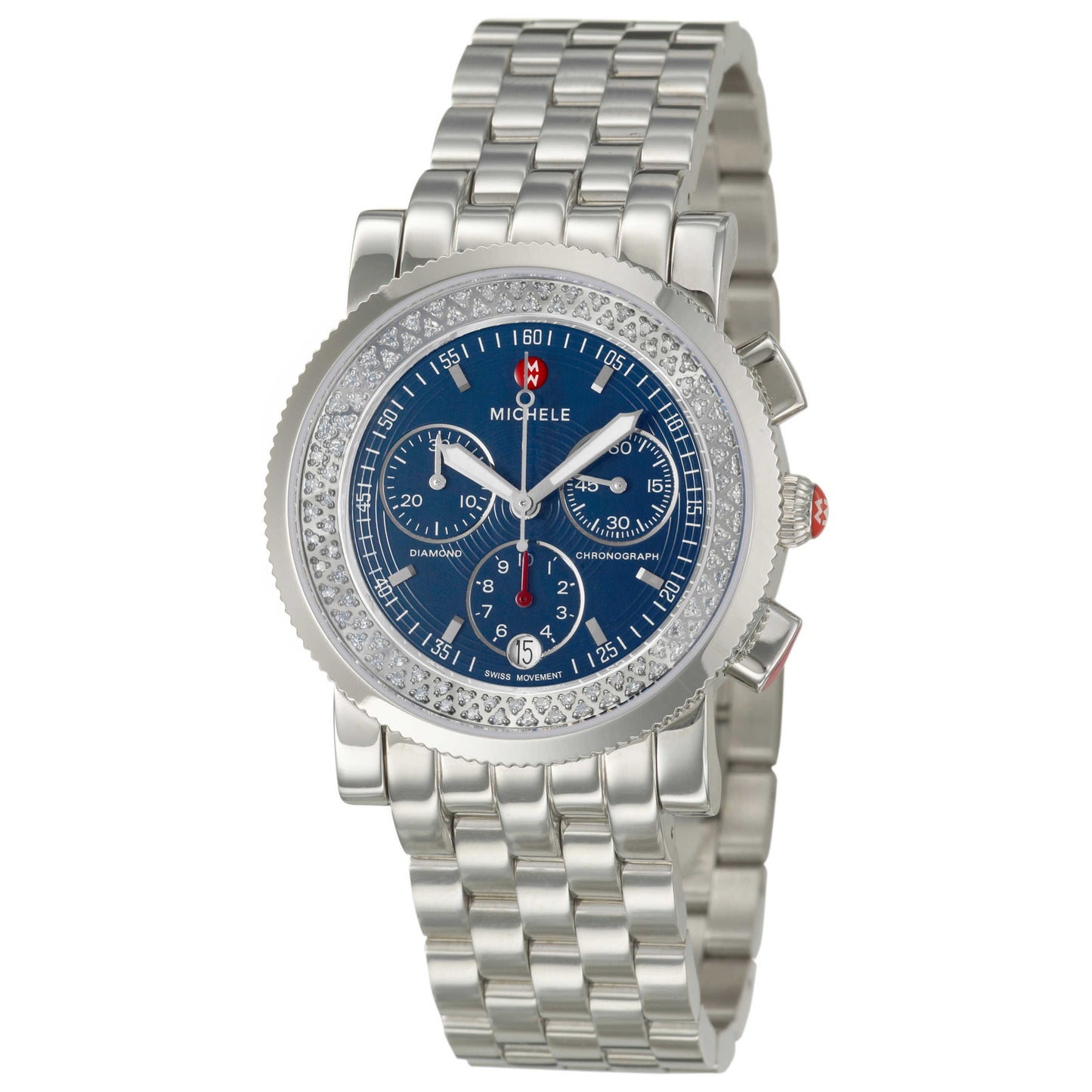 Front view of Michele Sport Sail Women's Swiss Quartz (Battery-Powered) Watch MWW01C000056