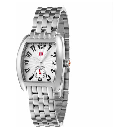 Front view of Michele Urban Women's Swiss Quartz (Battery-Powered) Watch MWW02A000156