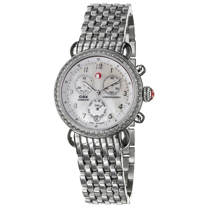 Front view of Michele CSX Women's Swiss Quartz (Battery-Powered) Watch MWW03M000001